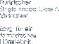 Puristischer  Single-Ended Class A Verstärker.